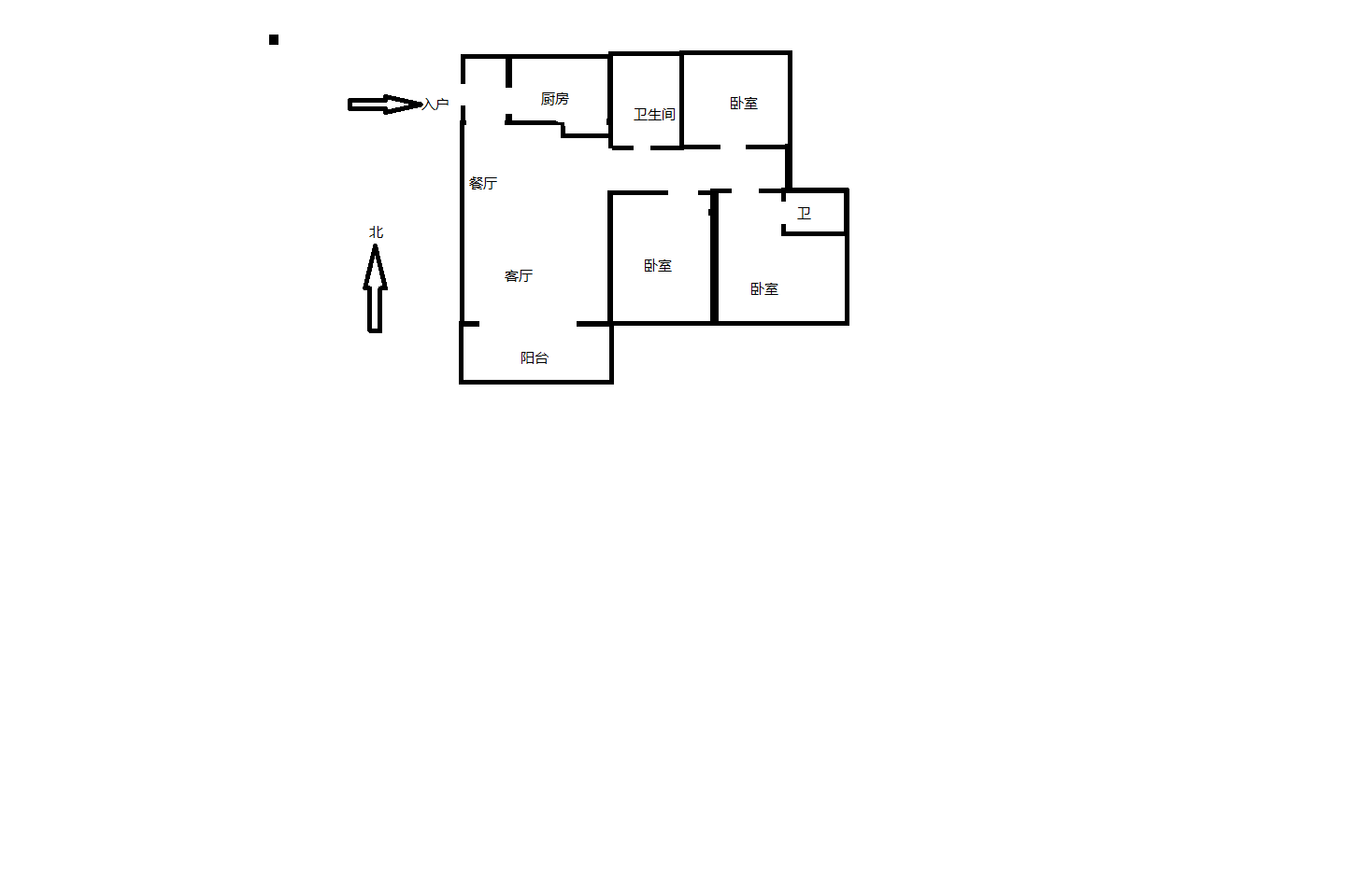 阳光悦城 2室2厅1卫 103.00m&sup2;