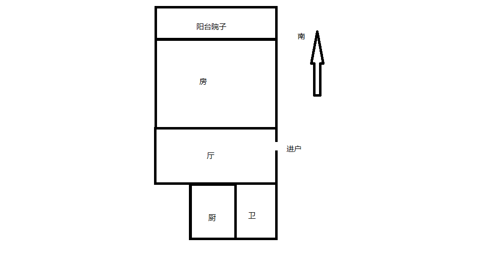 北郭北村 1室1厅1卫 46.00m&sup2;