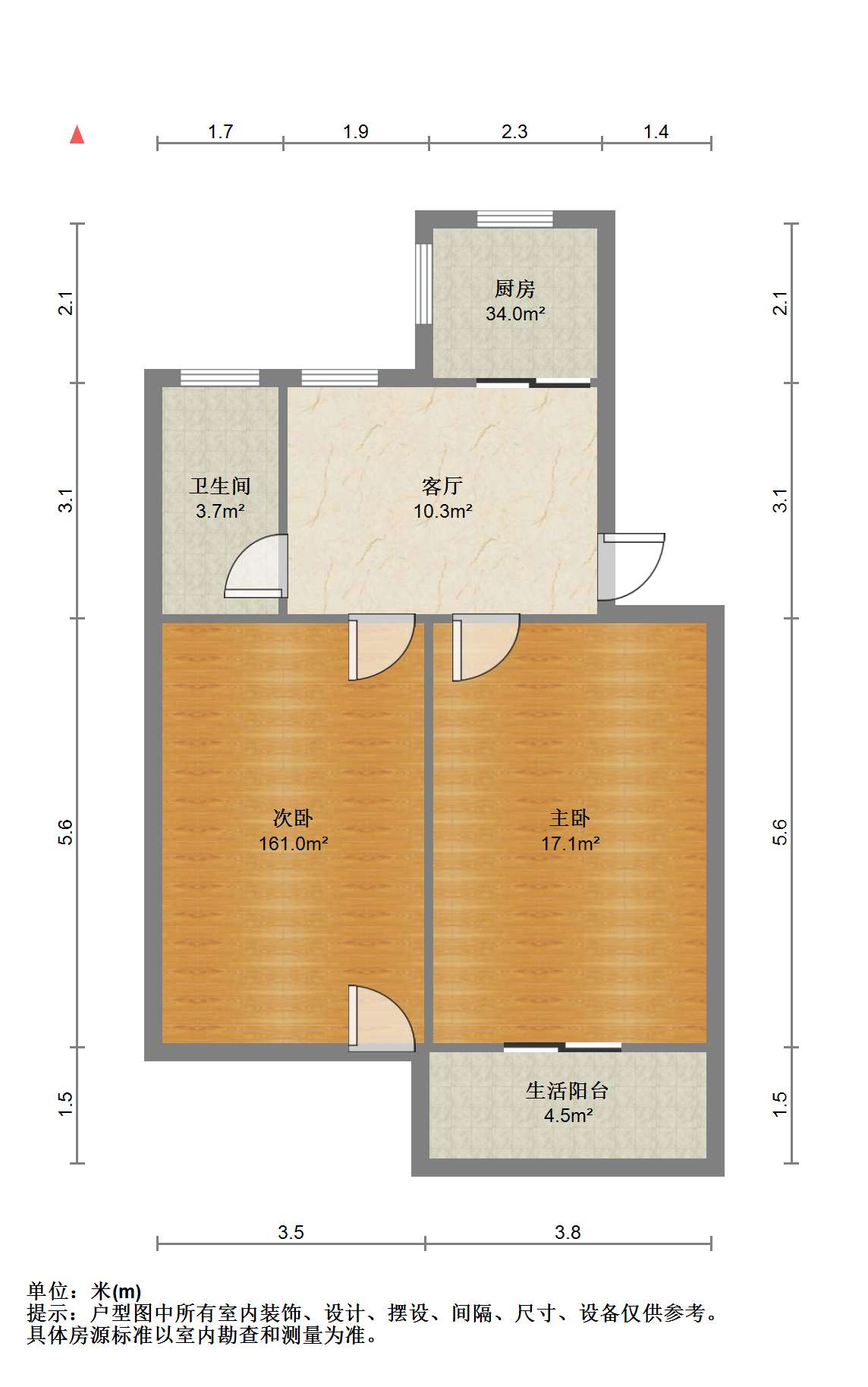 延寿巷18号 2室1厅1卫 69m&sup2;