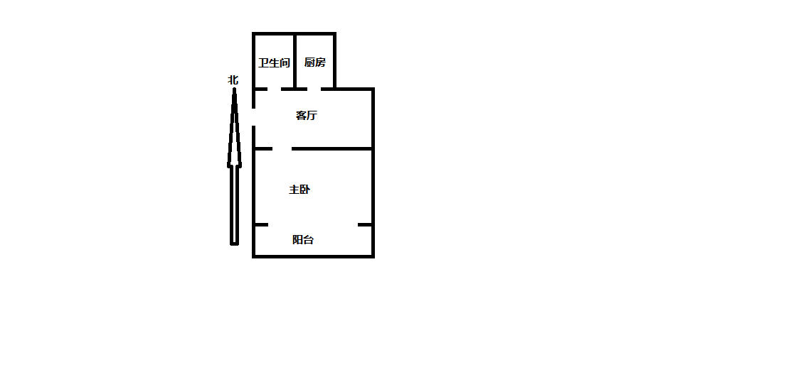新桥新村 1室1厅1卫 43m&sup2;