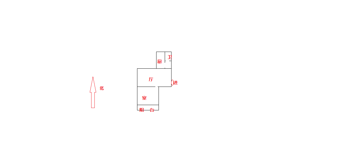 郭里园 1室1厅1卫 47.3m&sup2;