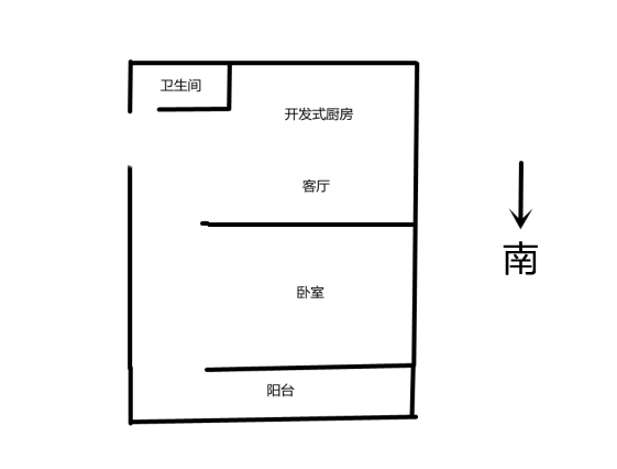 姚港路33号 1室1厅1卫 46.28m&sup2;