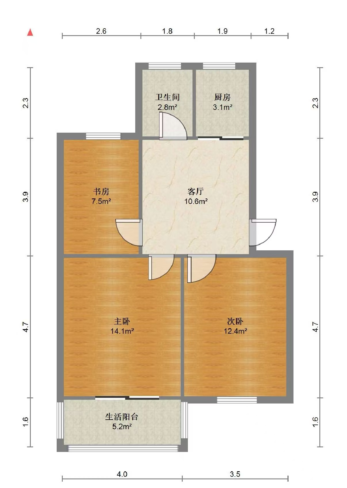 北濠桥东村 3室1厅1卫 90m&sup2;