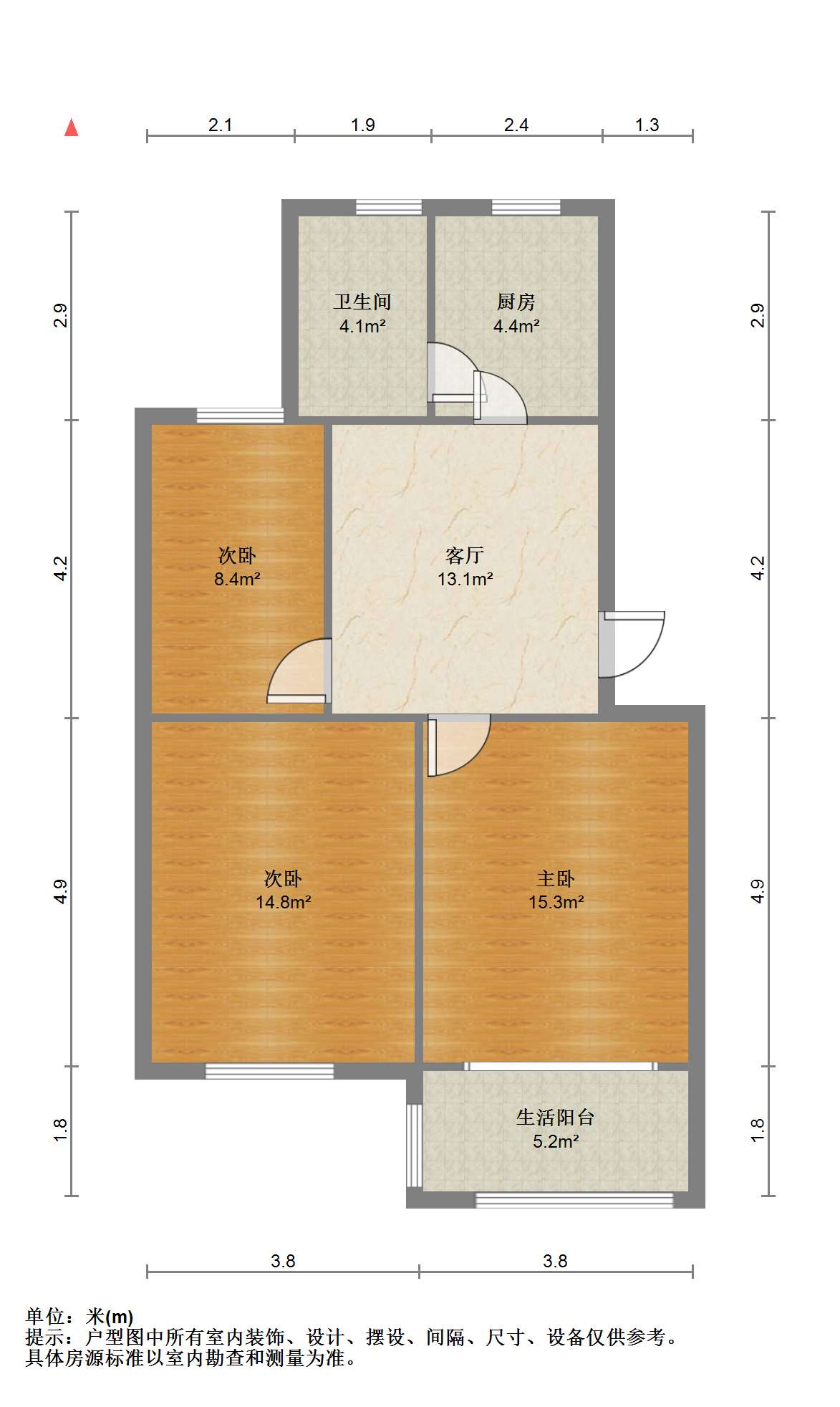 安康小区(通州区) 2室1厅1卫 79.56m&sup2;