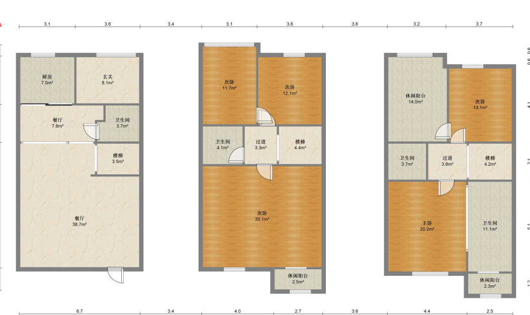 景瑞御府 4室2厅3卫 160.83m&sup2;