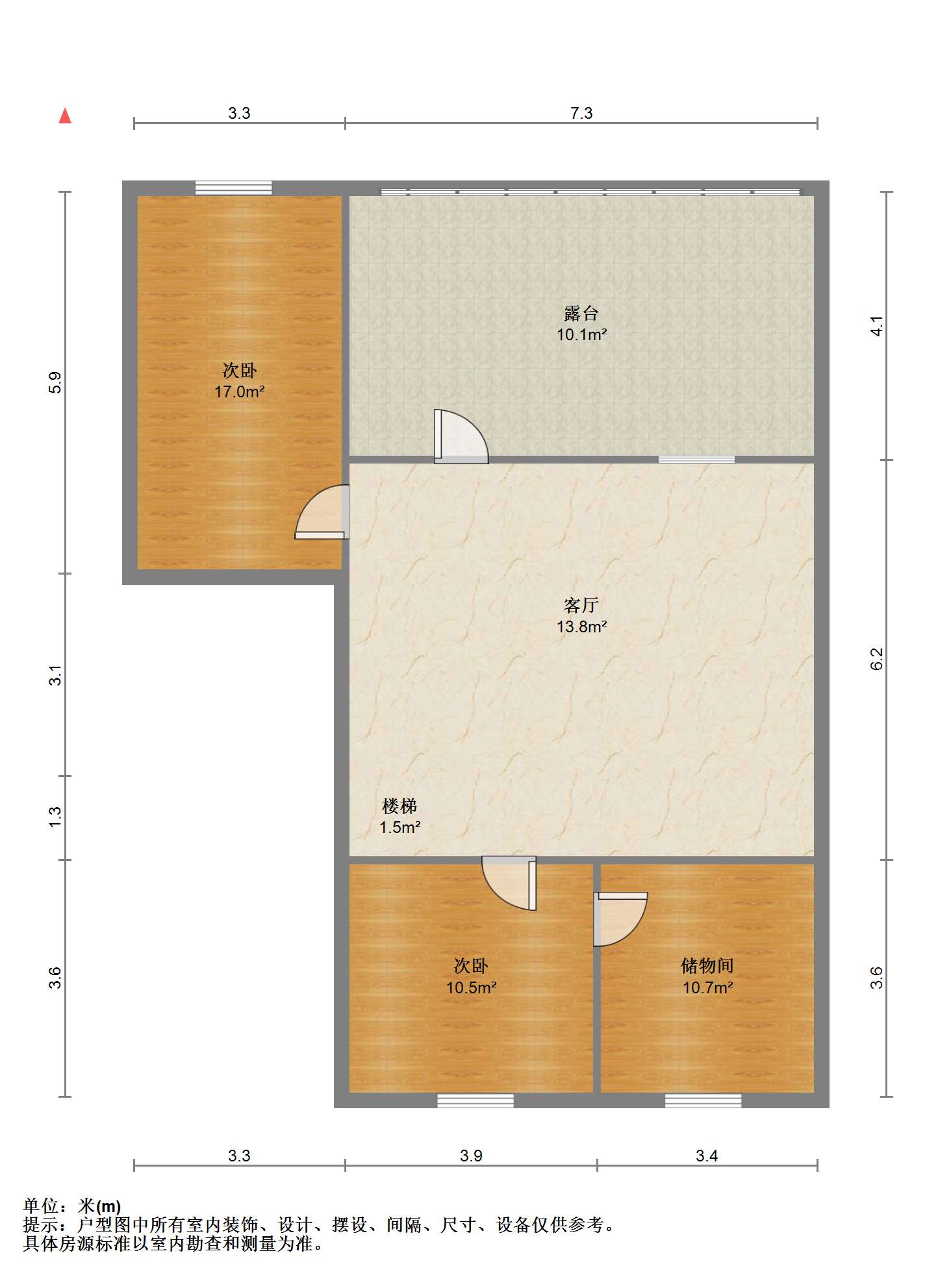 星宇花园 4室2厅1卫 108.00m&sup2;