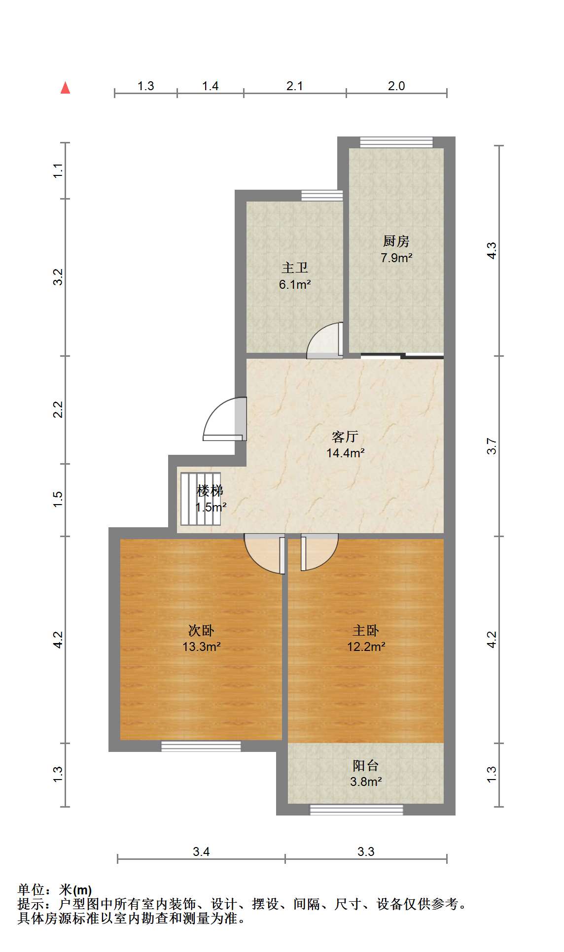 星宇花园 4室2厅1卫 108.00m&sup2;