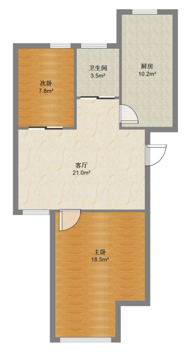 学田苑 2室1厅1卫 62.00m&sup2;