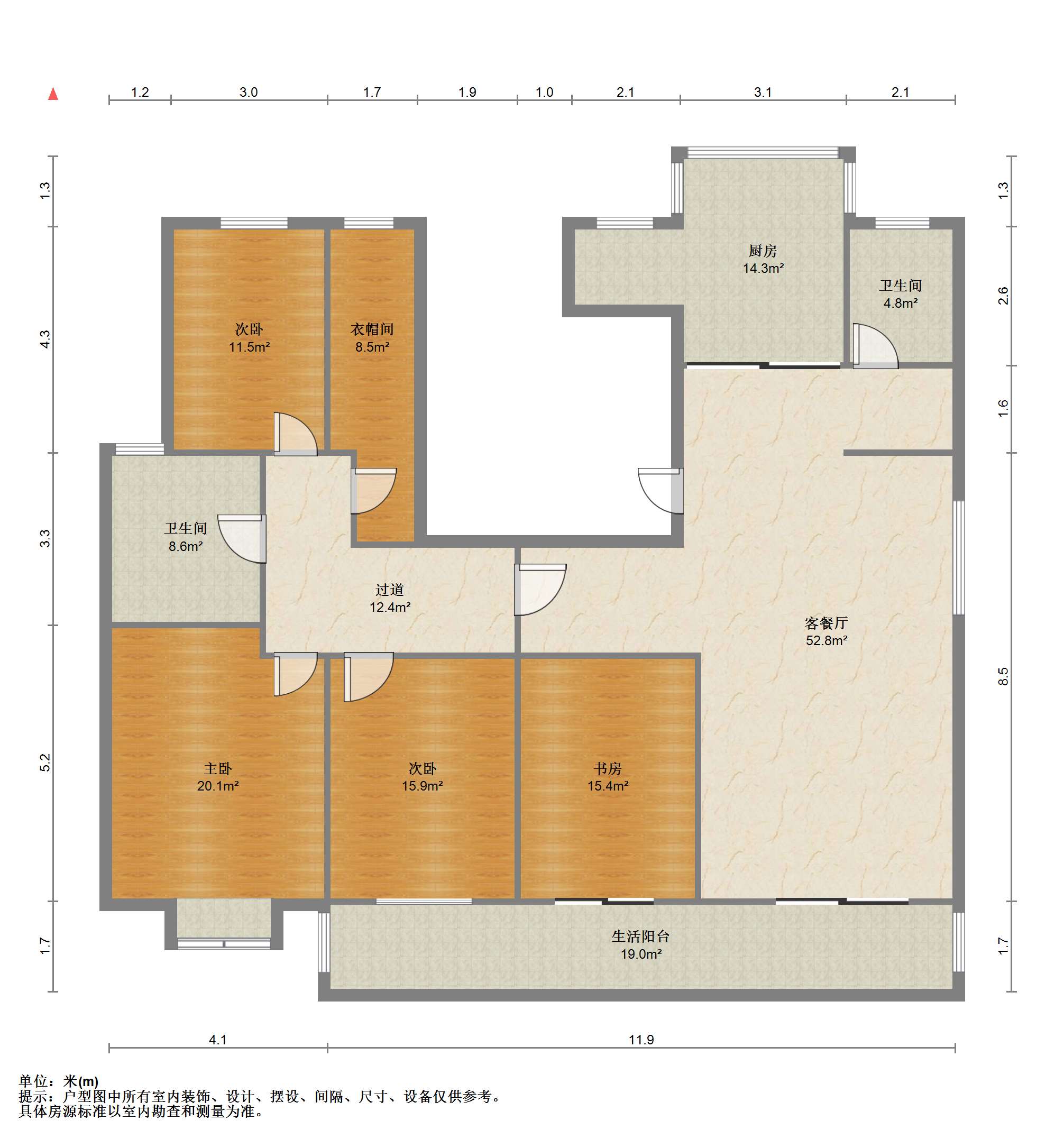 天安花园 4室2厅2卫 236.00m&sup2;