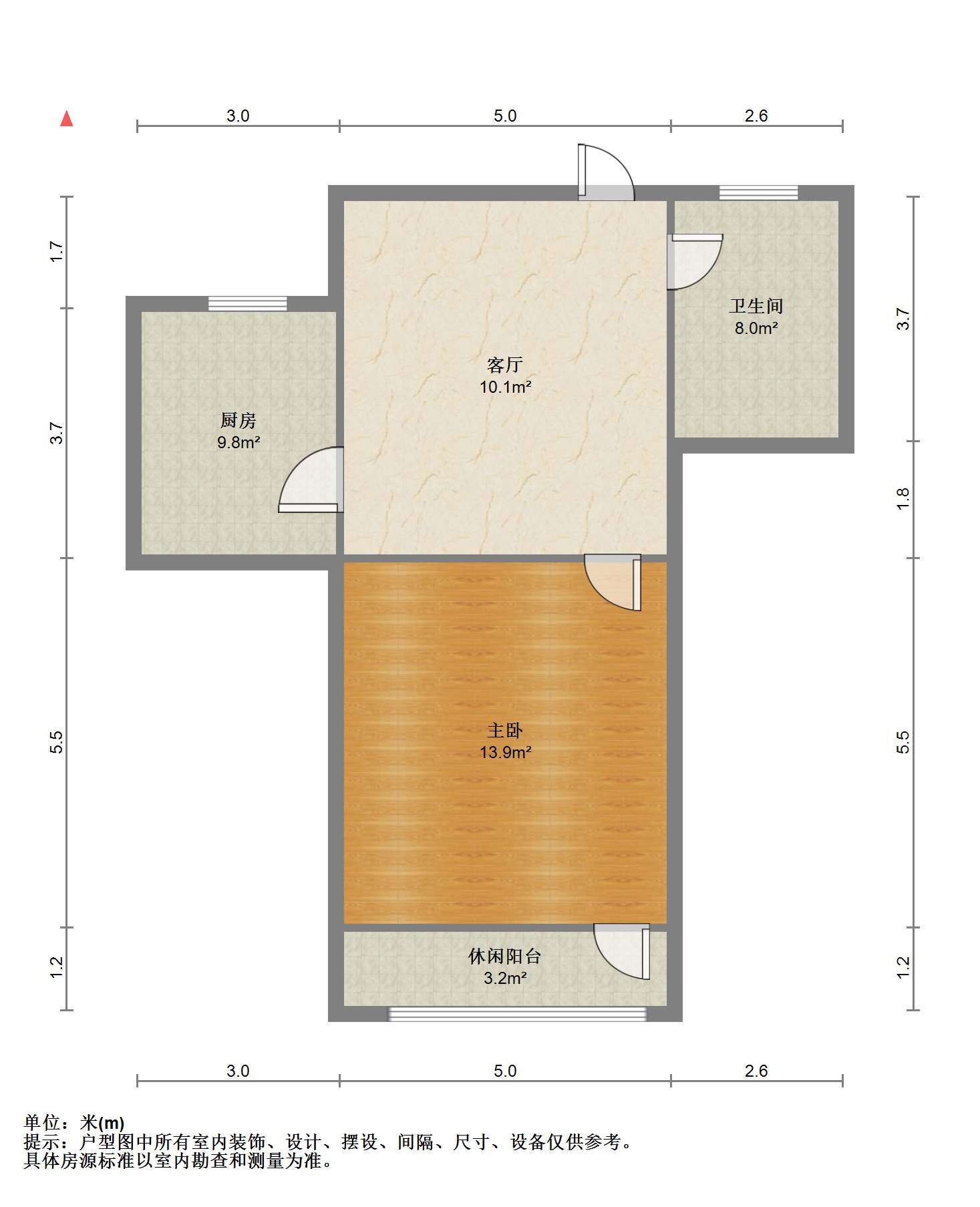 青年路新村 1室1厅1卫 55m&sup2;