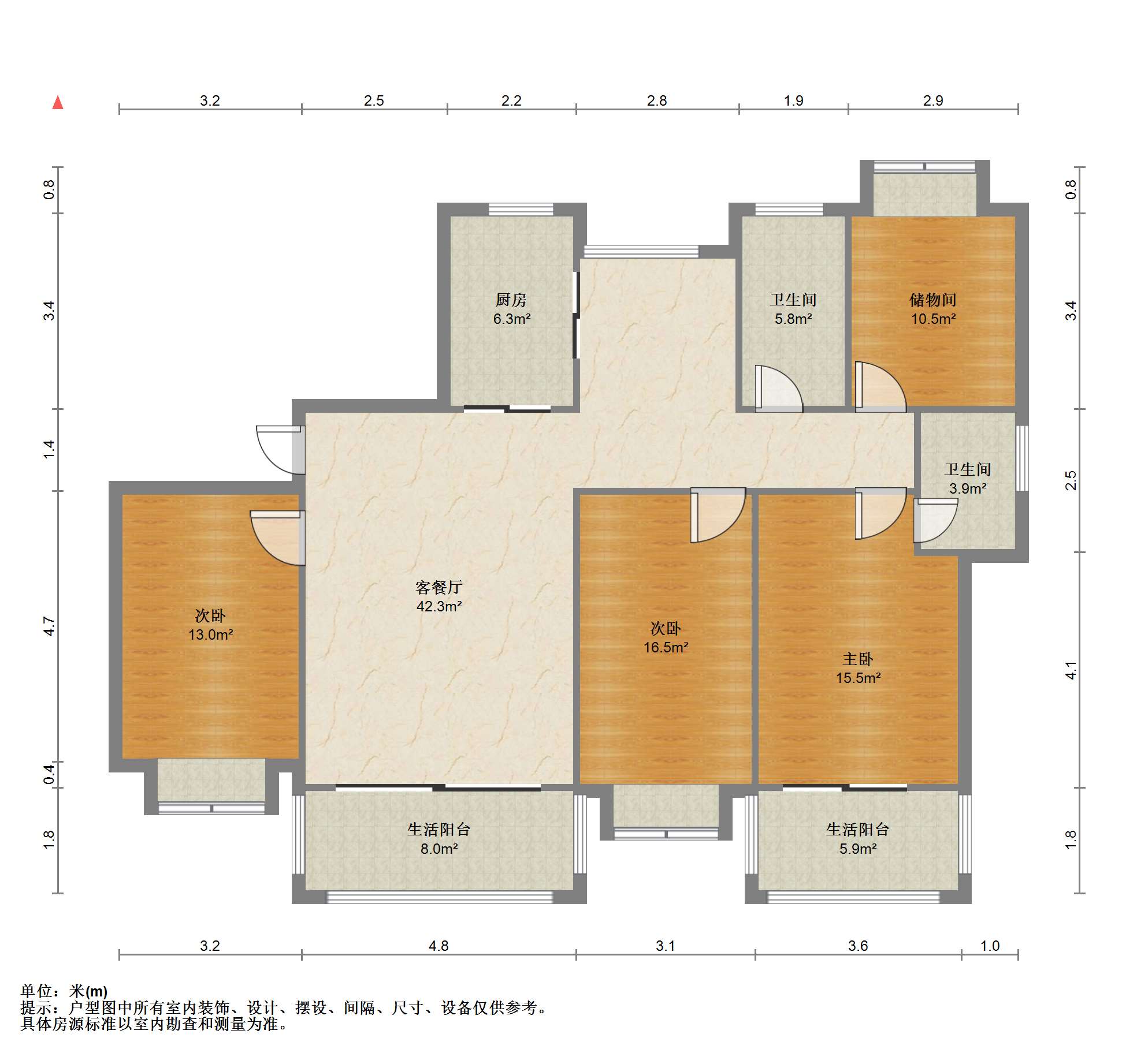 福瑞嘉园 4室2厅2卫 187m&sup2;