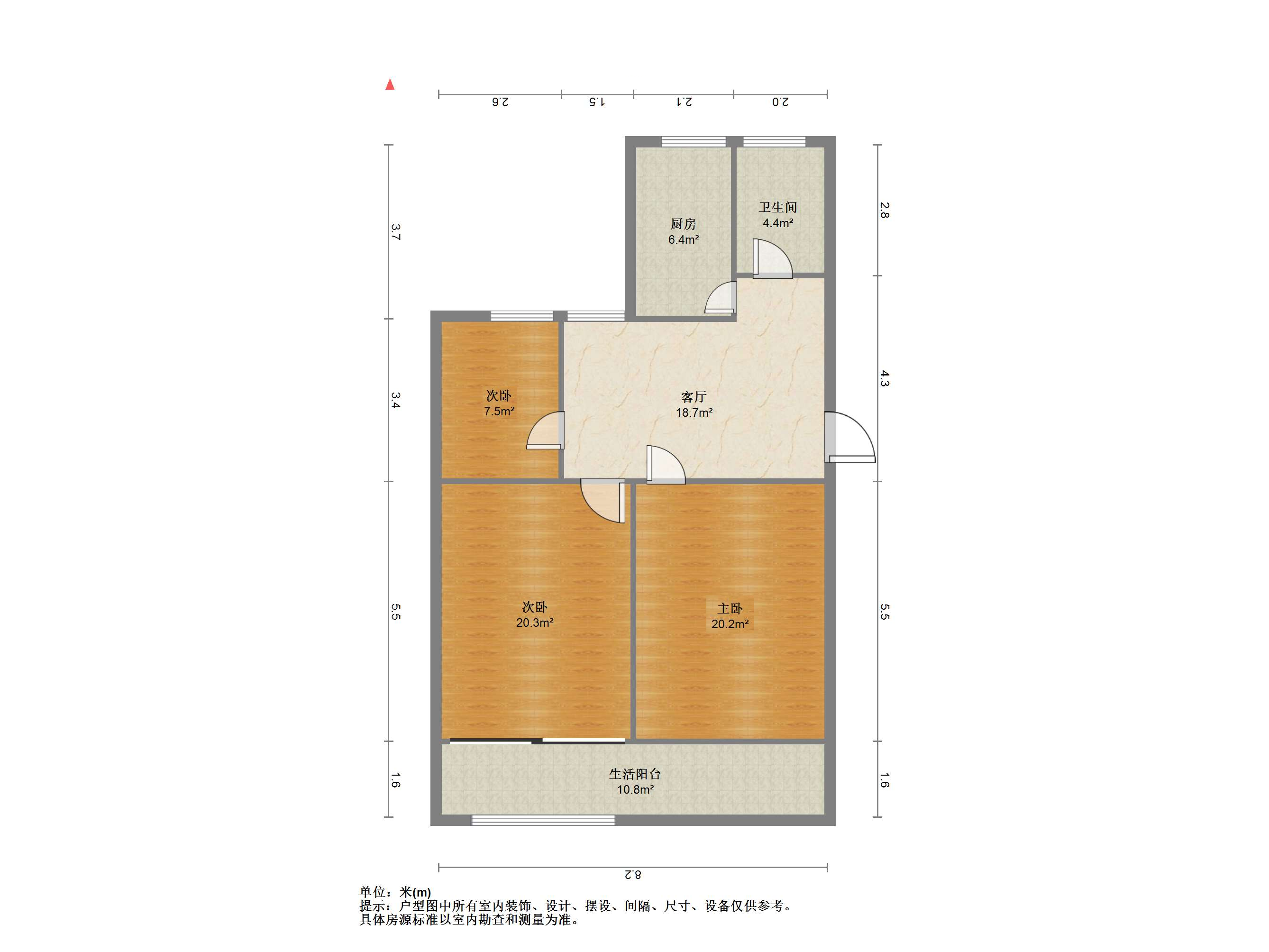 濠东路51号小区 3室1厅1卫 89m&sup2;