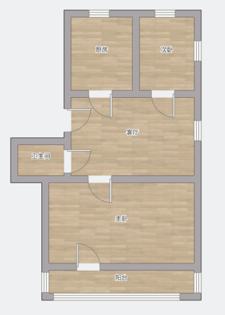 海军干休所（文峰干休所） 2室1厅1卫 66.73m&sup2;