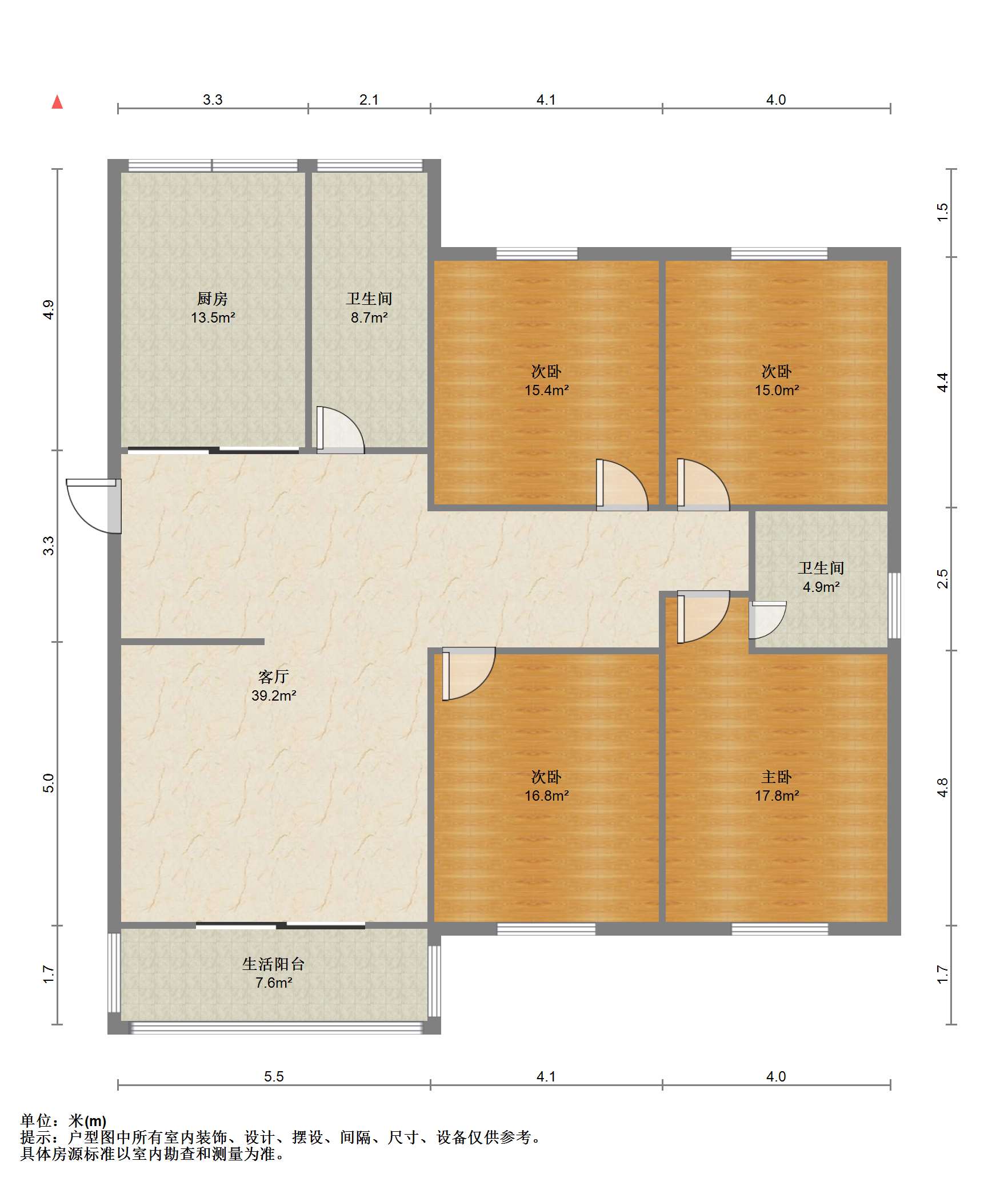 五一新村东区 4室2厅2卫 169.23m&sup2;