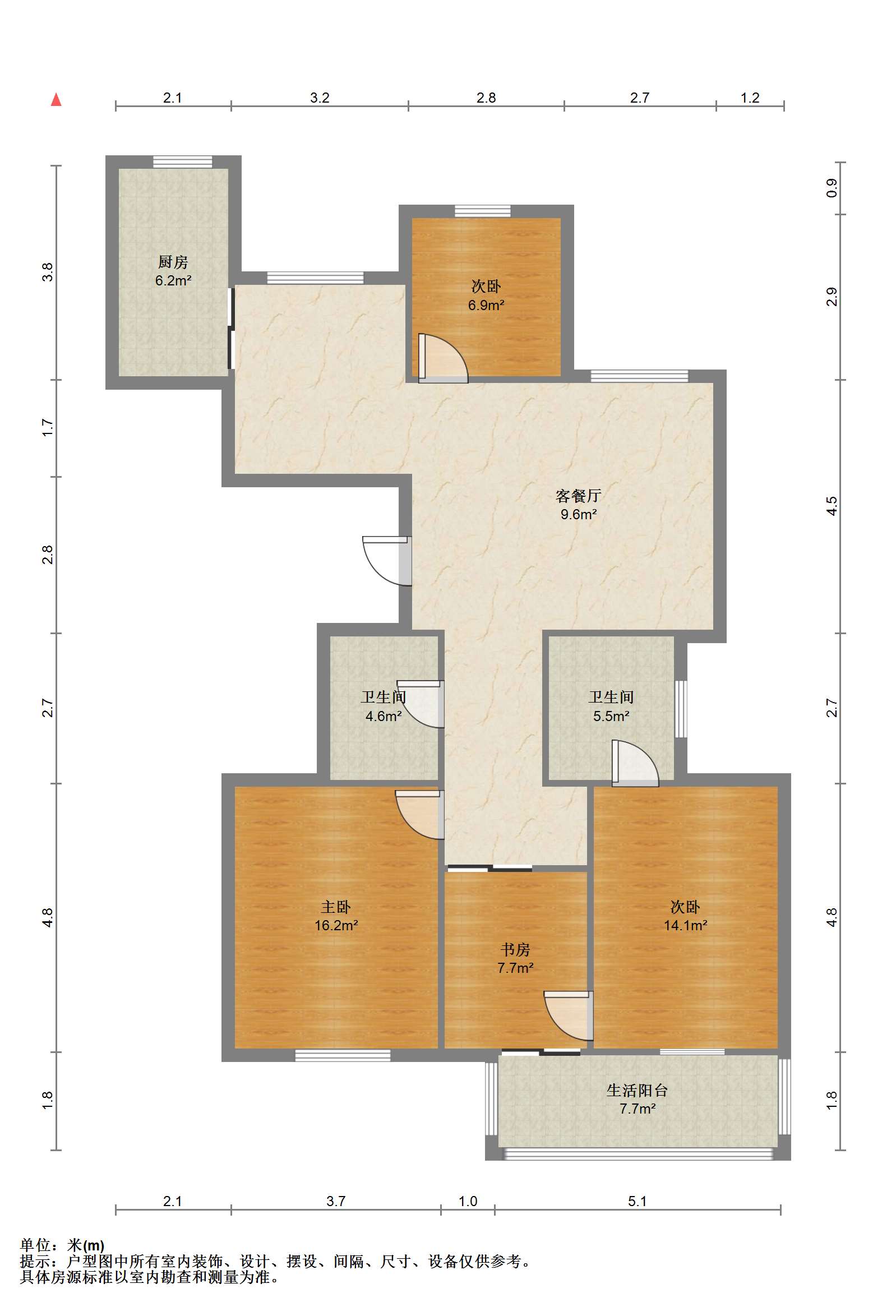 凤凰莱茵苑 4室2厅2卫 147m&sup2;