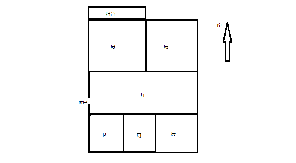 宝隆花园 3室1厅1卫 103m&sup2;
