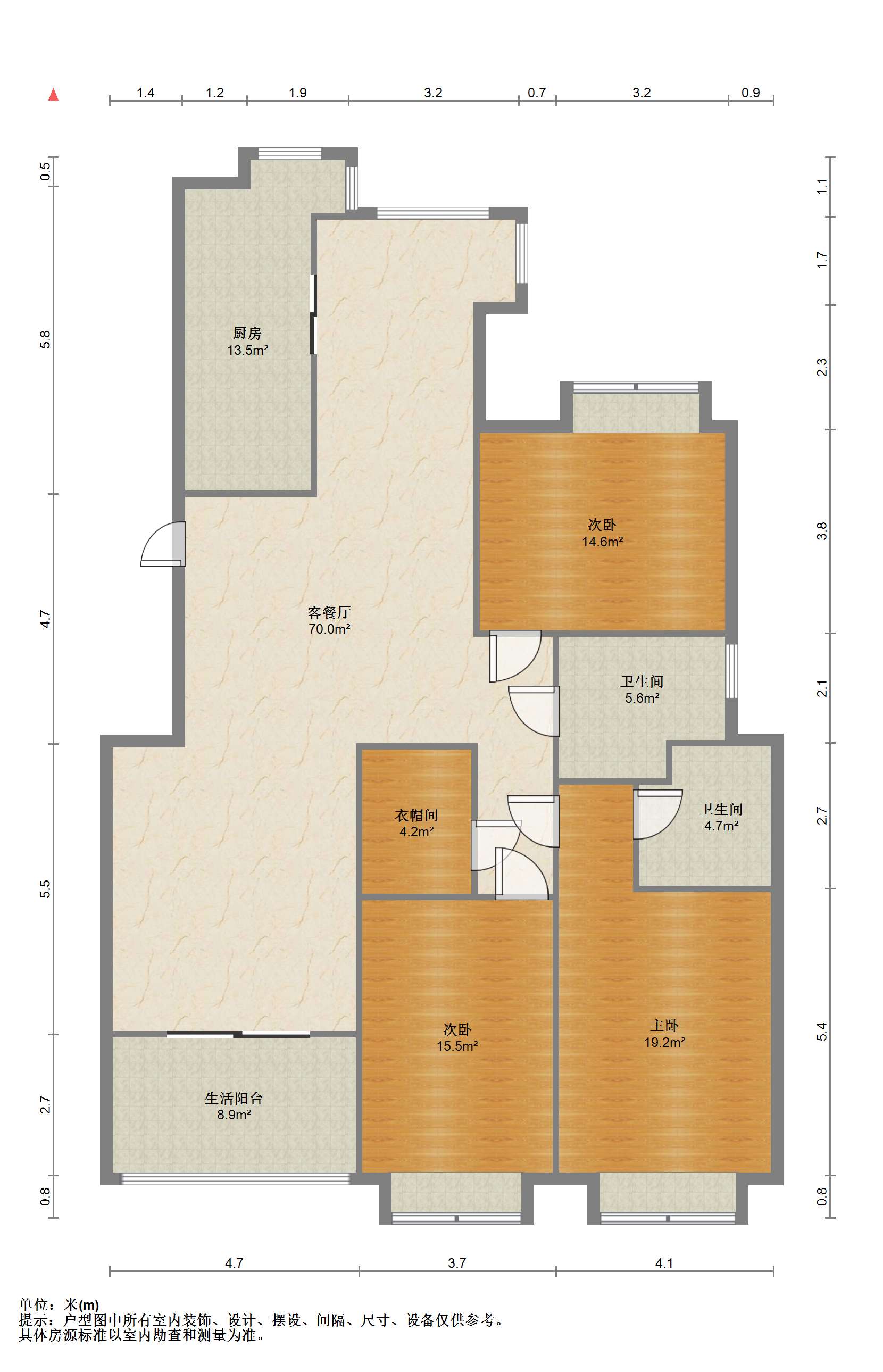 天地华庭 3室2厅2卫 167.00m&sup2;