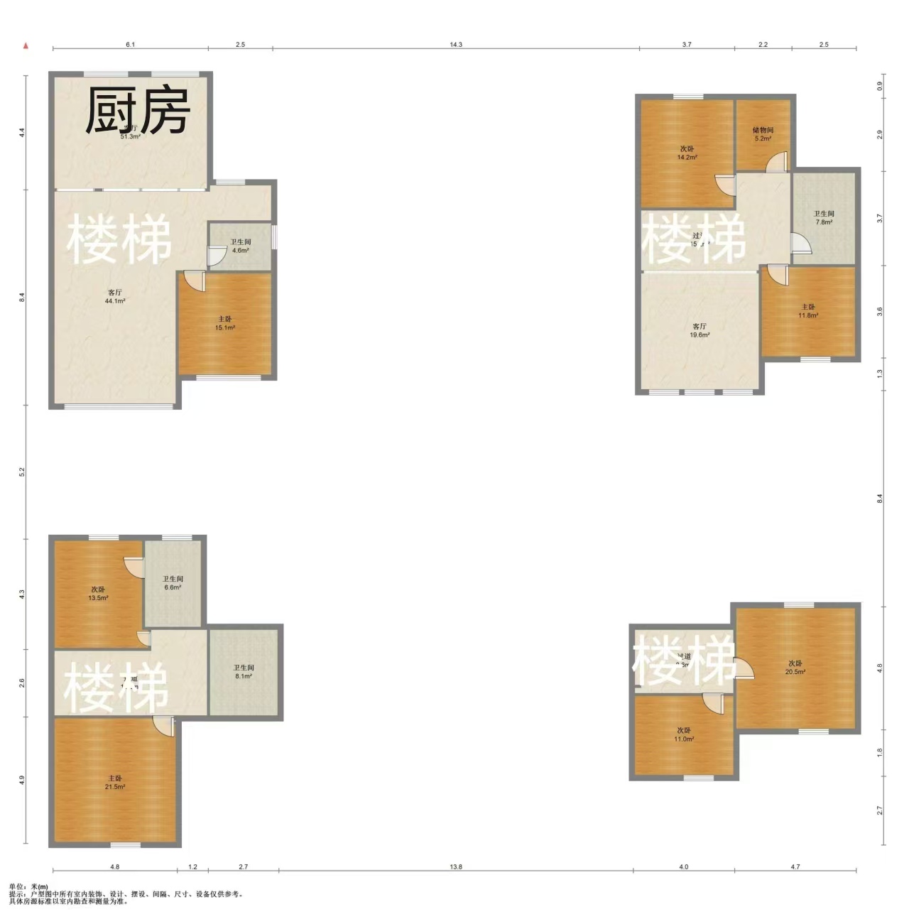 金飞达名郡 7室1厅4卫 460m&sup2;