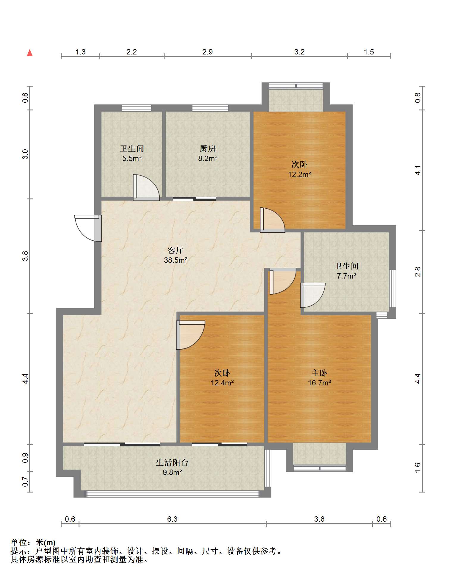 天霞苑 3室2厅2卫 192m&sup2;