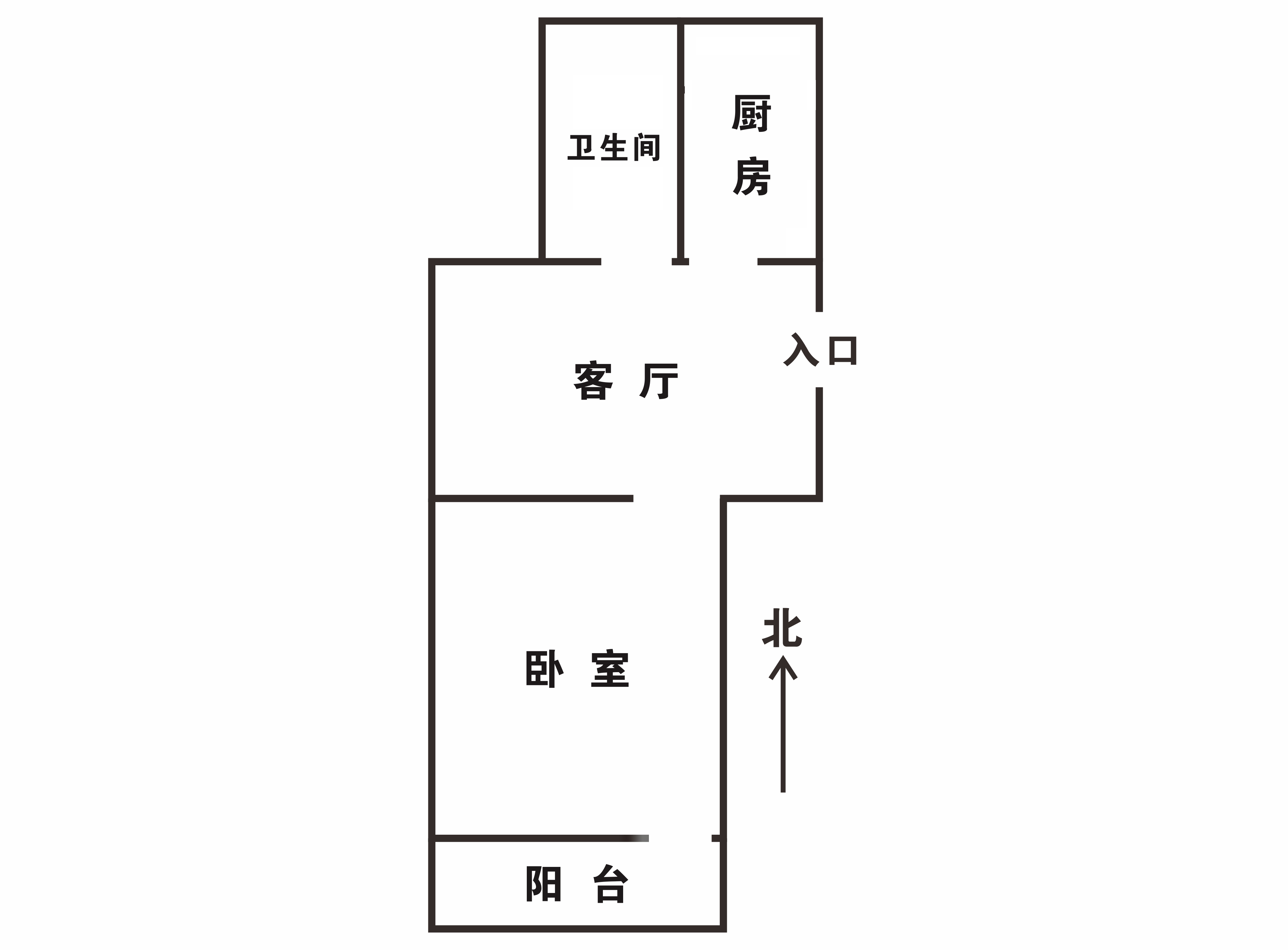 郭里园 1室1厅1卫 51.40m&sup2;