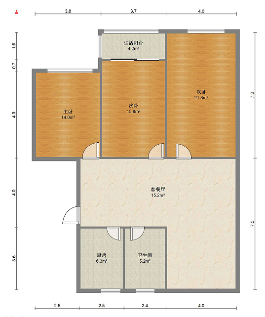 星源花苑 3室2厅2卫 147m&sup2;
