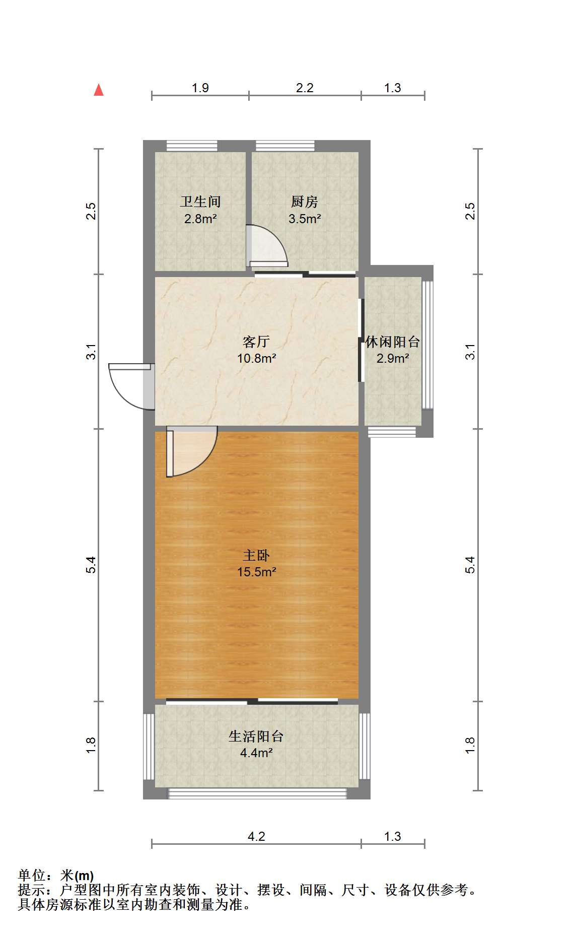 城南新村(崇川区) 1室1厅1卫 44m&sup2;