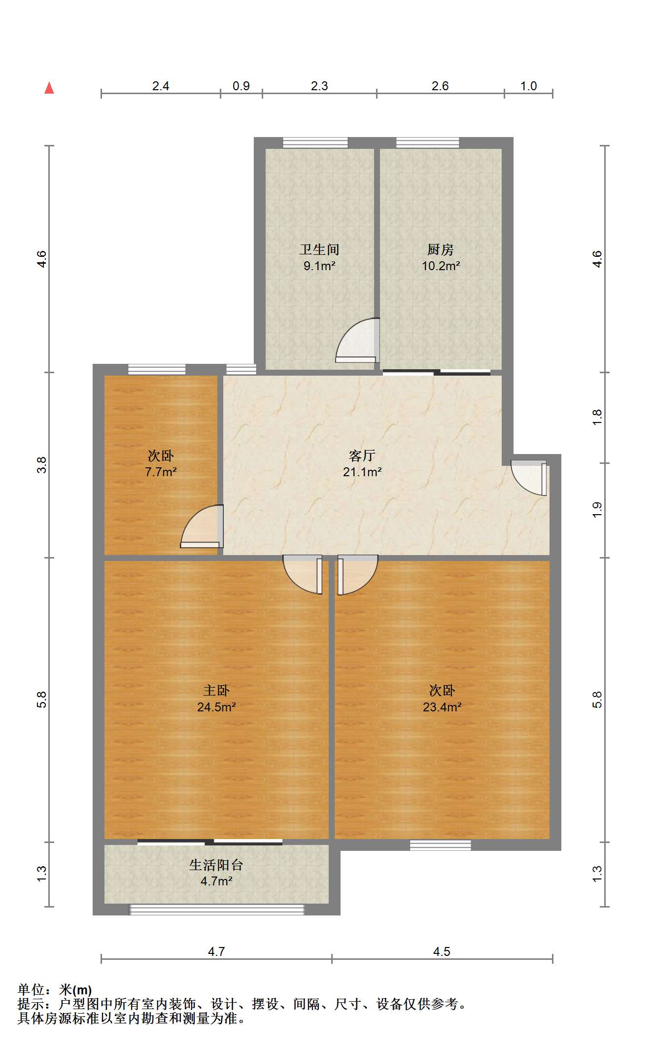 北濠桥东村 3室1厅1卫 83m&sup2;