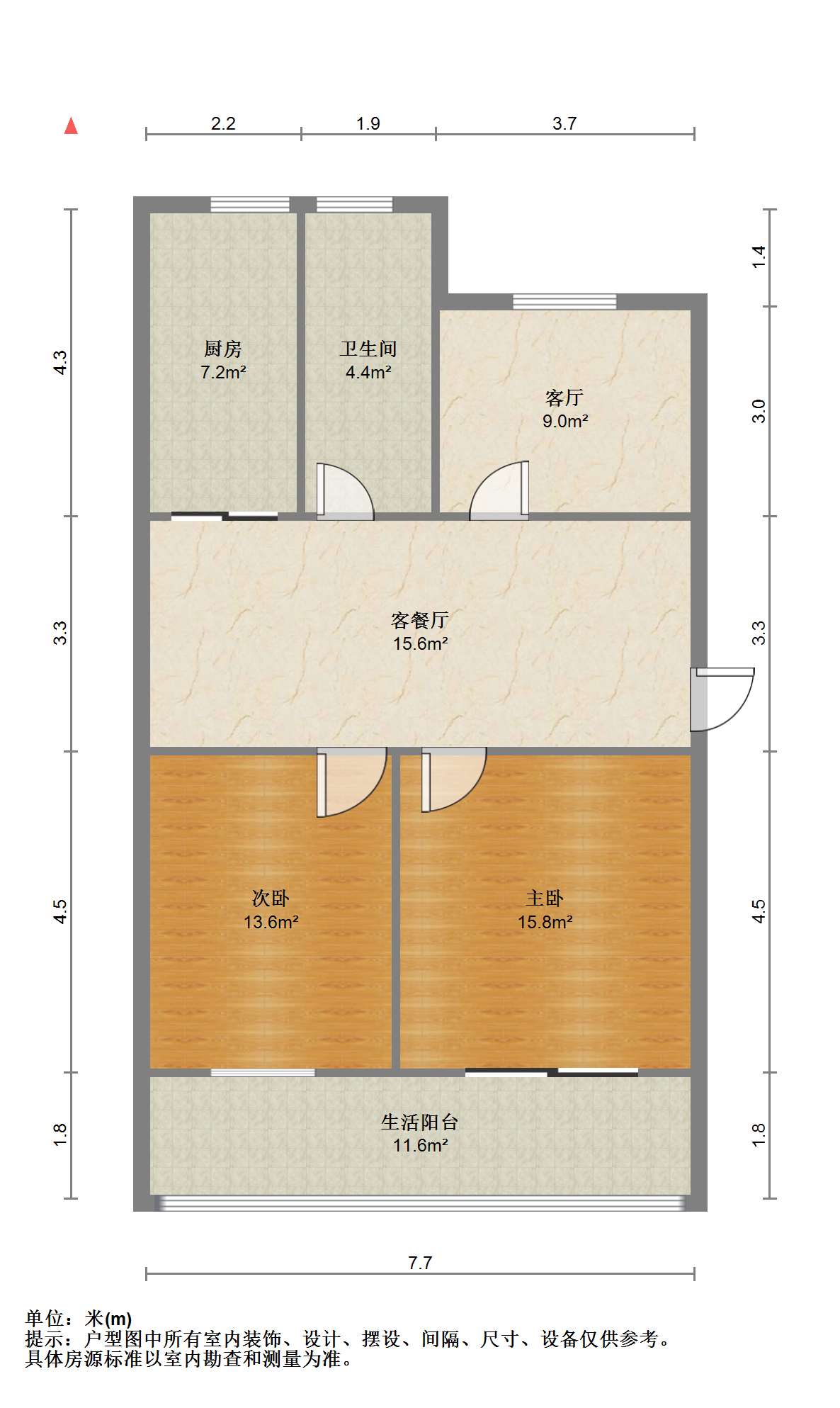 越江新村 3室1厅1卫 96.93m&sup2;