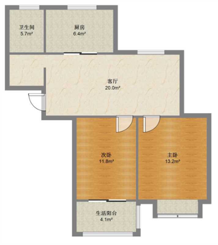 惠泽苑 2室2厅1卫 90.18m&sup2;