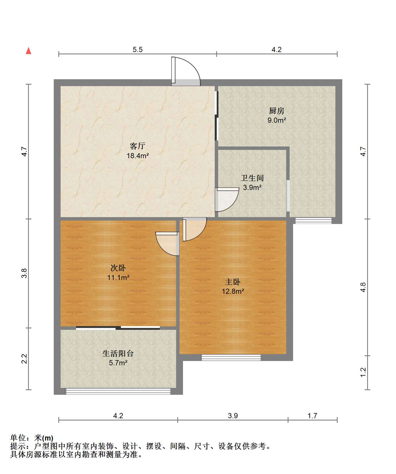 友谊嘉御龙庭 2室2厅1卫 90.6m&sup2;