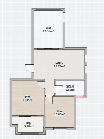园林佳苑 2室1厅1卫 94.73m&sup2;