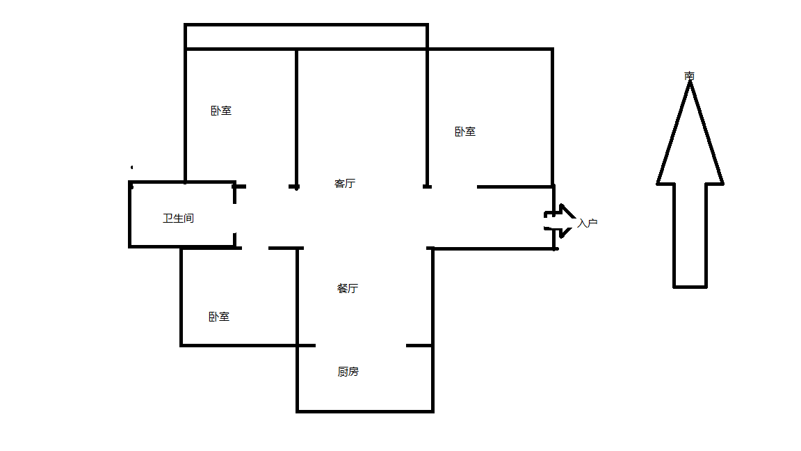 苏建名都城 3室2厅1卫 122.30m&sup2;