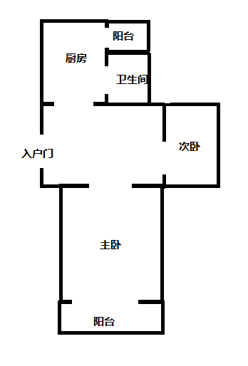 城南二村 2室1厅1卫 59m&sup2;