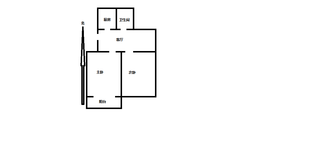 新桥新村 2室1厅1卫 68.00m&sup2;