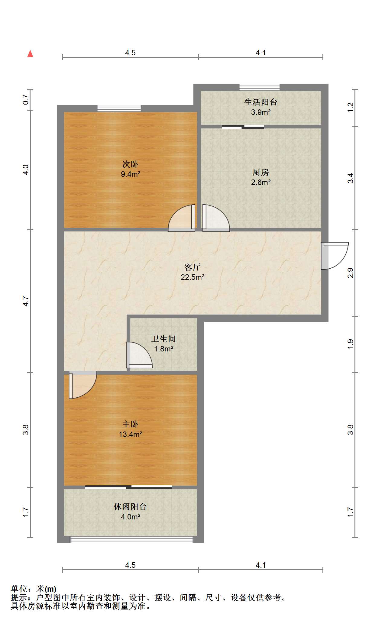 天一裕景苑 2室1厅1卫 80.00m&sup2;
