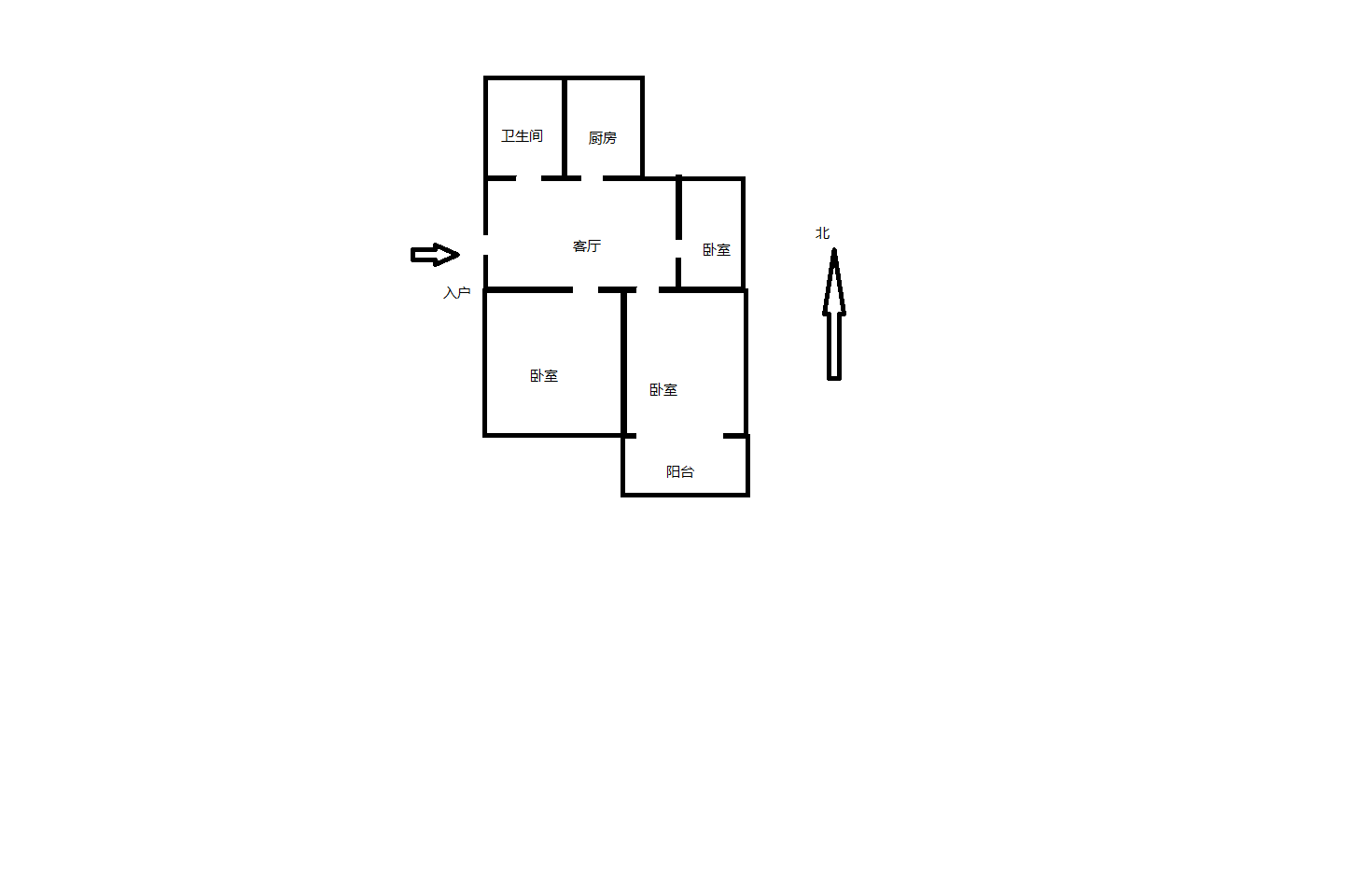 城港新村 2室1厅1卫 71m&sup2;
