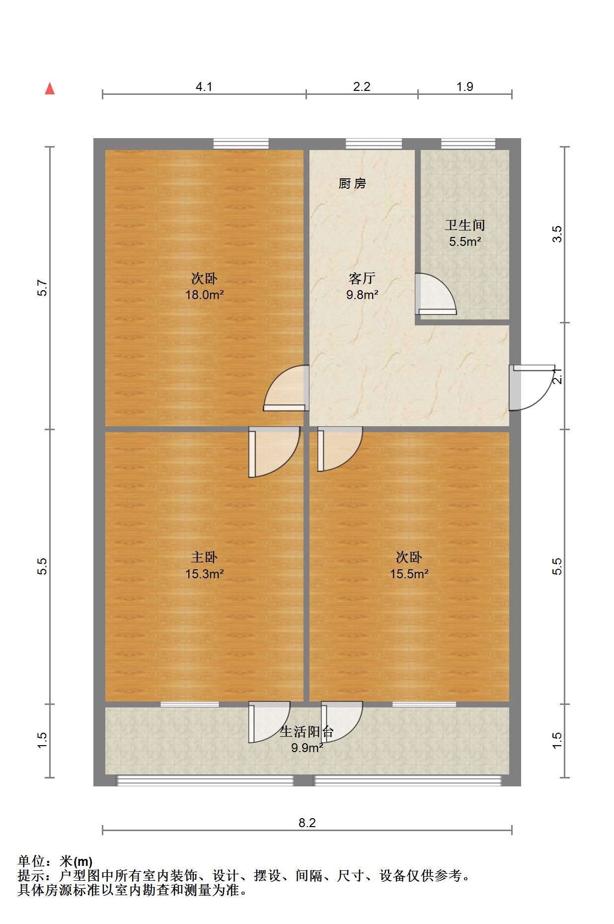 青年中路9号 3室1厅1卫 82m&sup2;