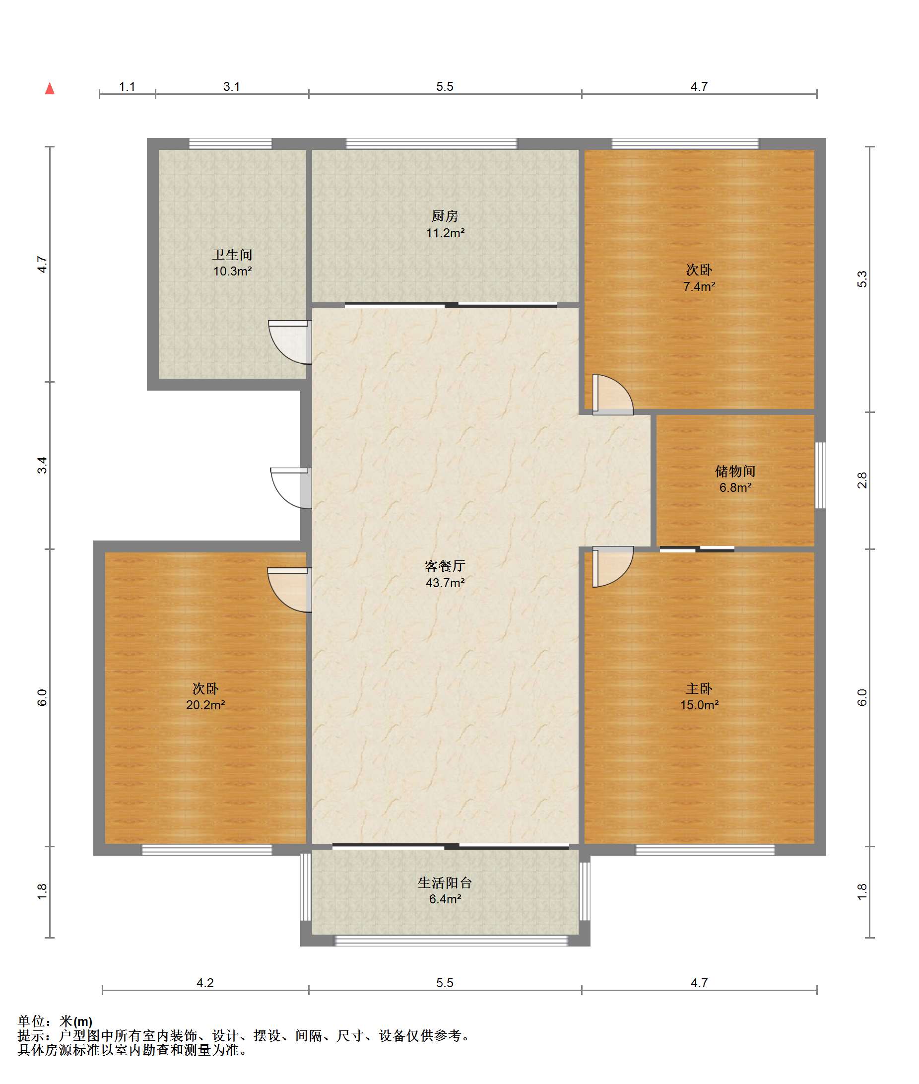 新城小区 3室2厅1卫 143.00m&sup2;