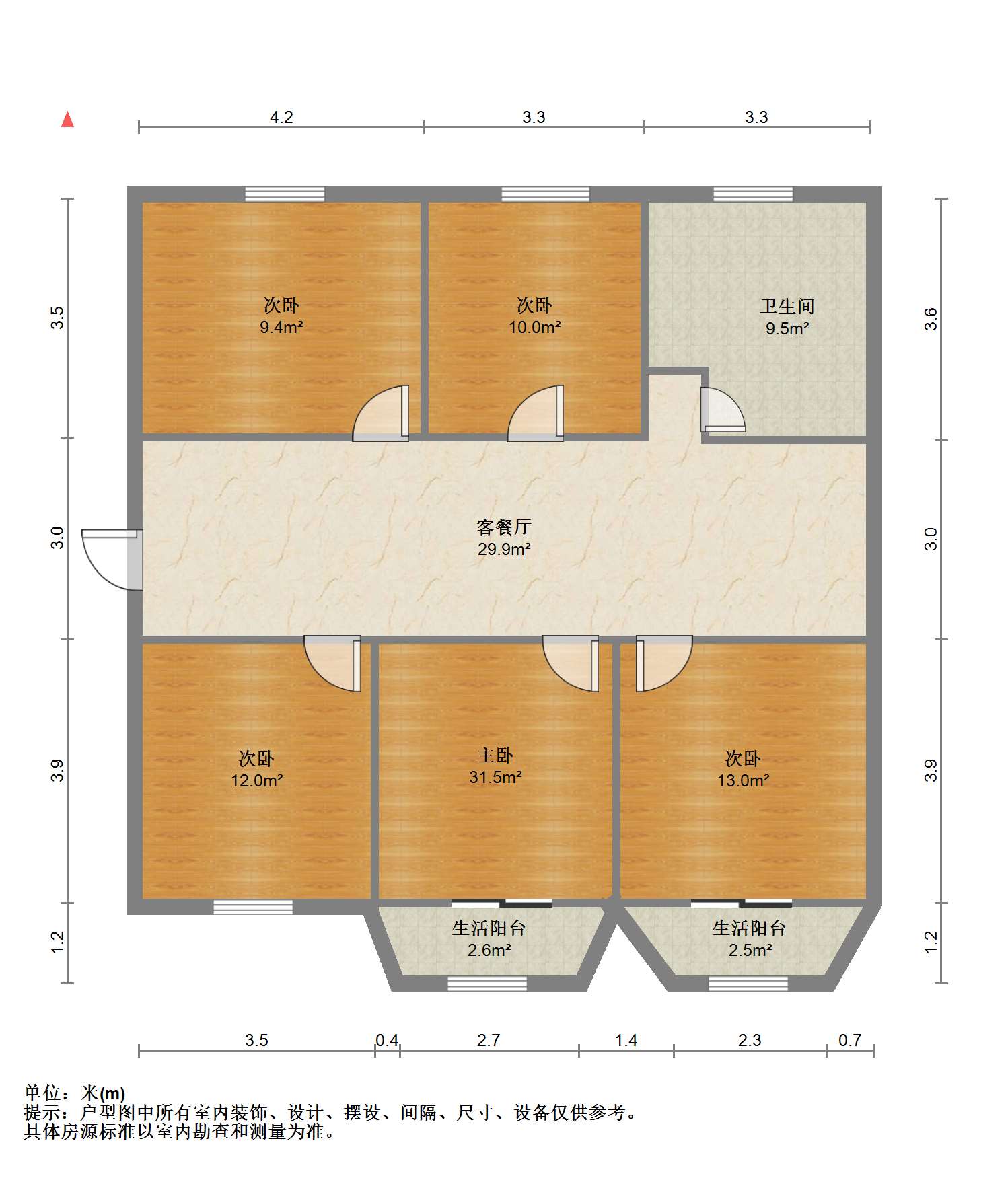 天都花苑 3室2厅2卫 202m&sup2;