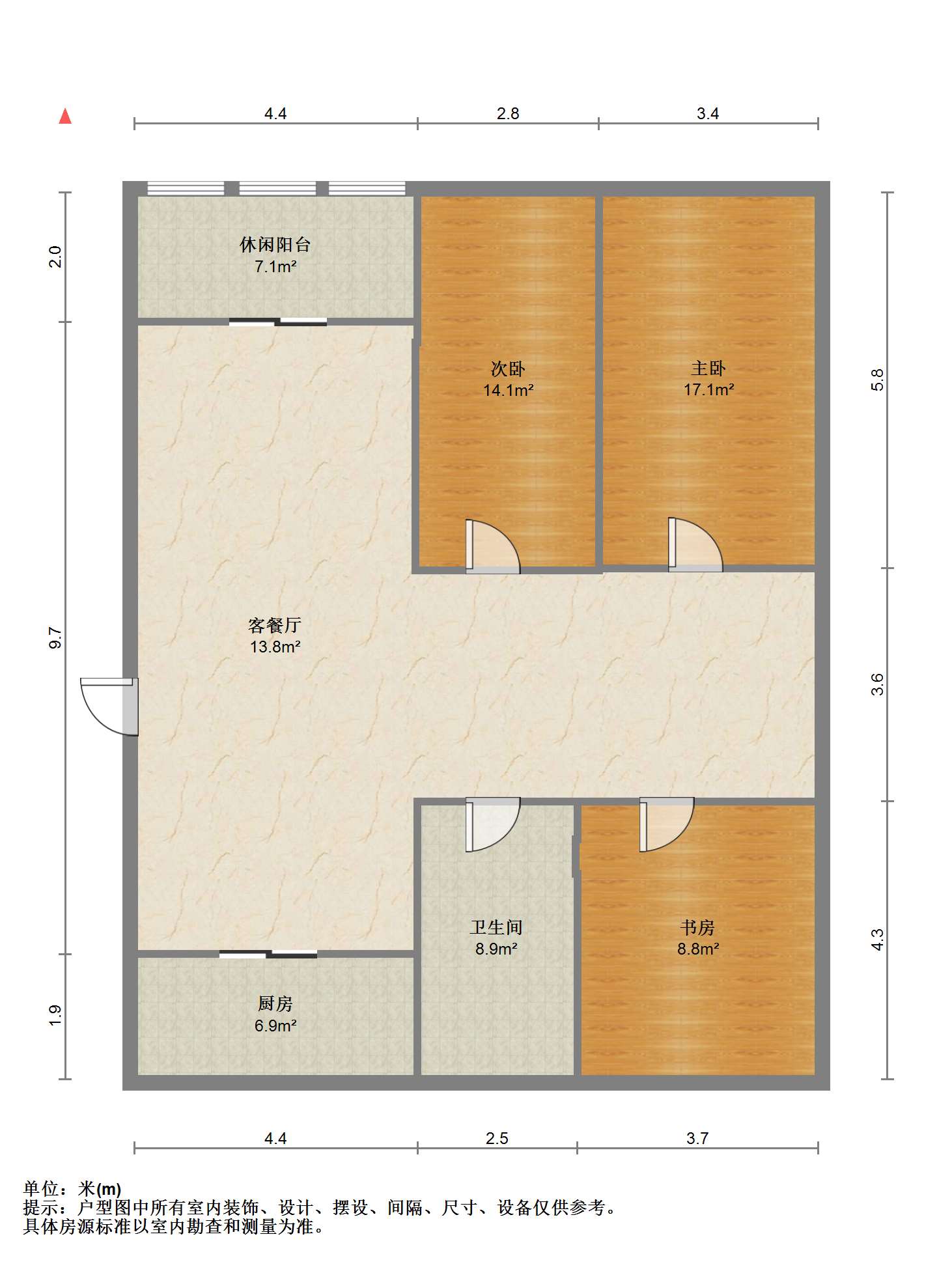 学田苑 6室2厅2卫 146m&sup2;