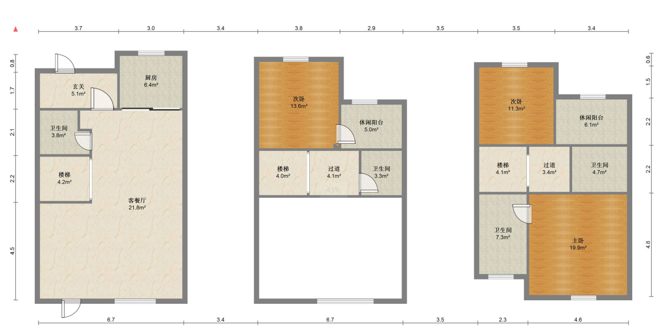 景瑞御府 4室2厅3卫 160.00m&sup2;