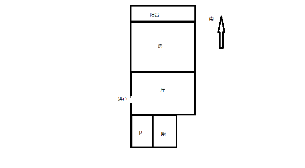 郭里园 1室1厅1卫 48.5m&sup2;