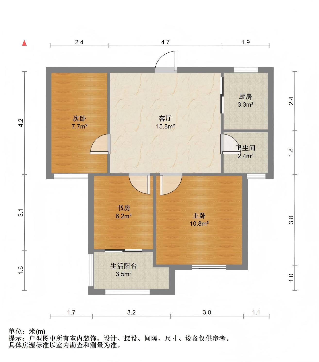 万和家园(开发区) 3室1厅1卫 67m&sup2;