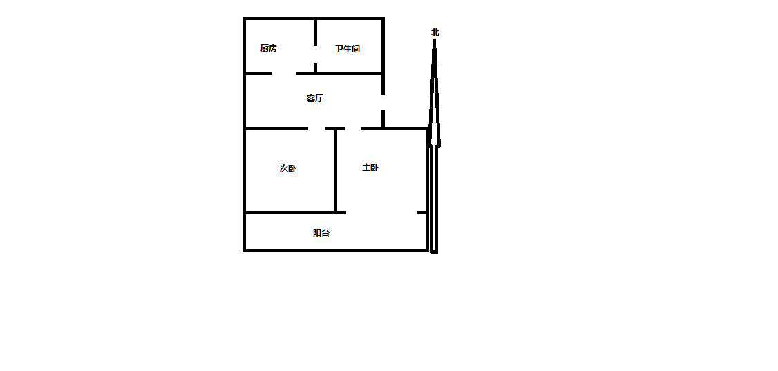 宝隆花园 2室1厅1卫 56.00m&sup2;