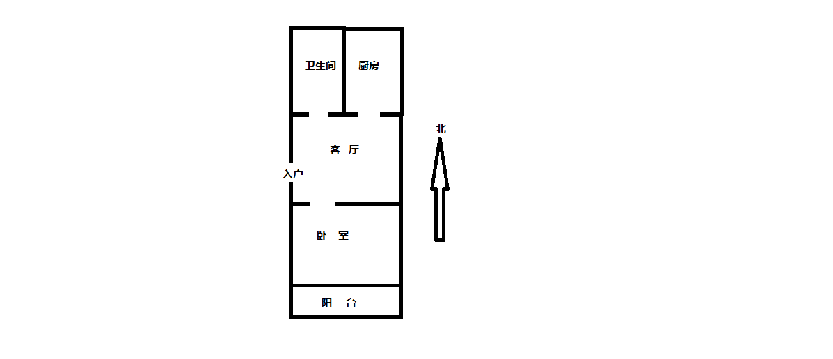 起凤街38号 1室1厅1卫 50m&sup2;