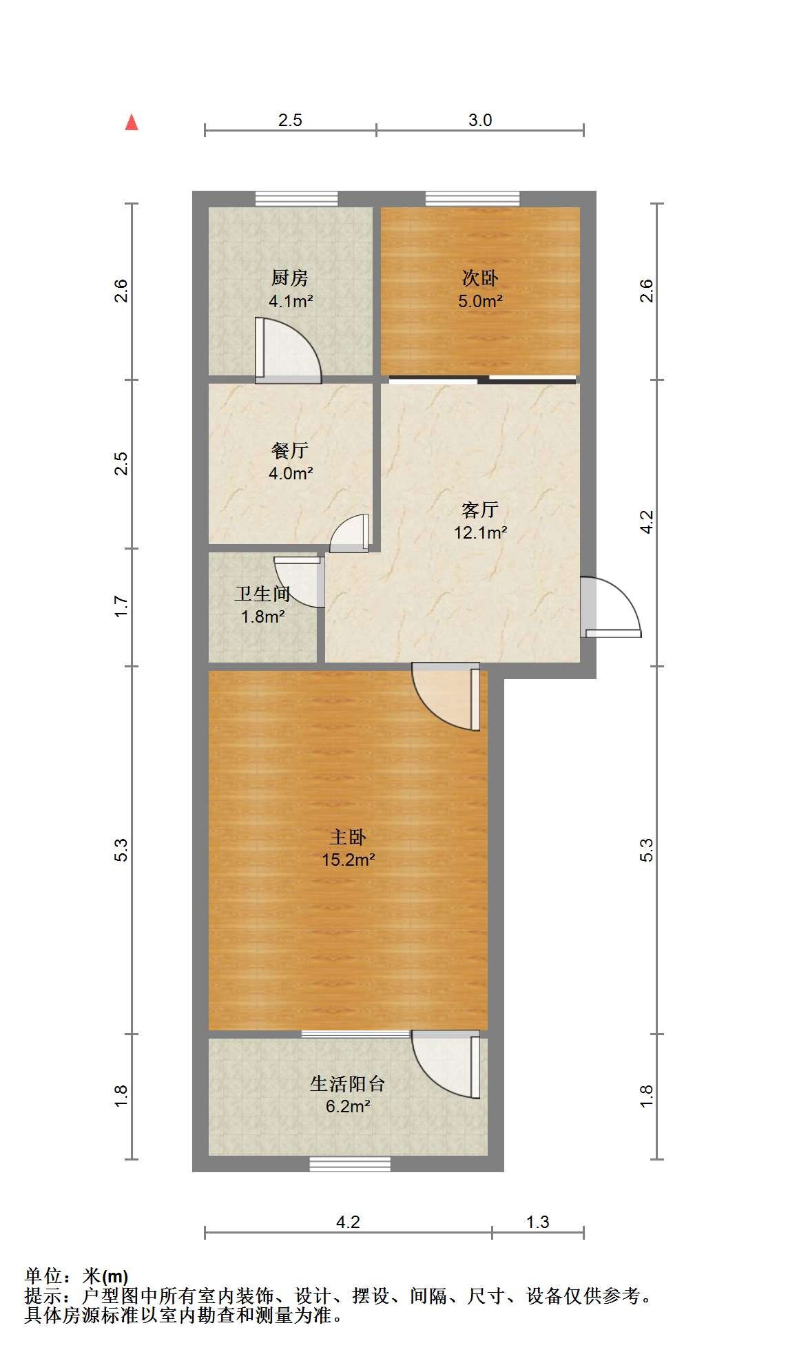 建工新村 2室1厅1卫 80.00m&sup2;