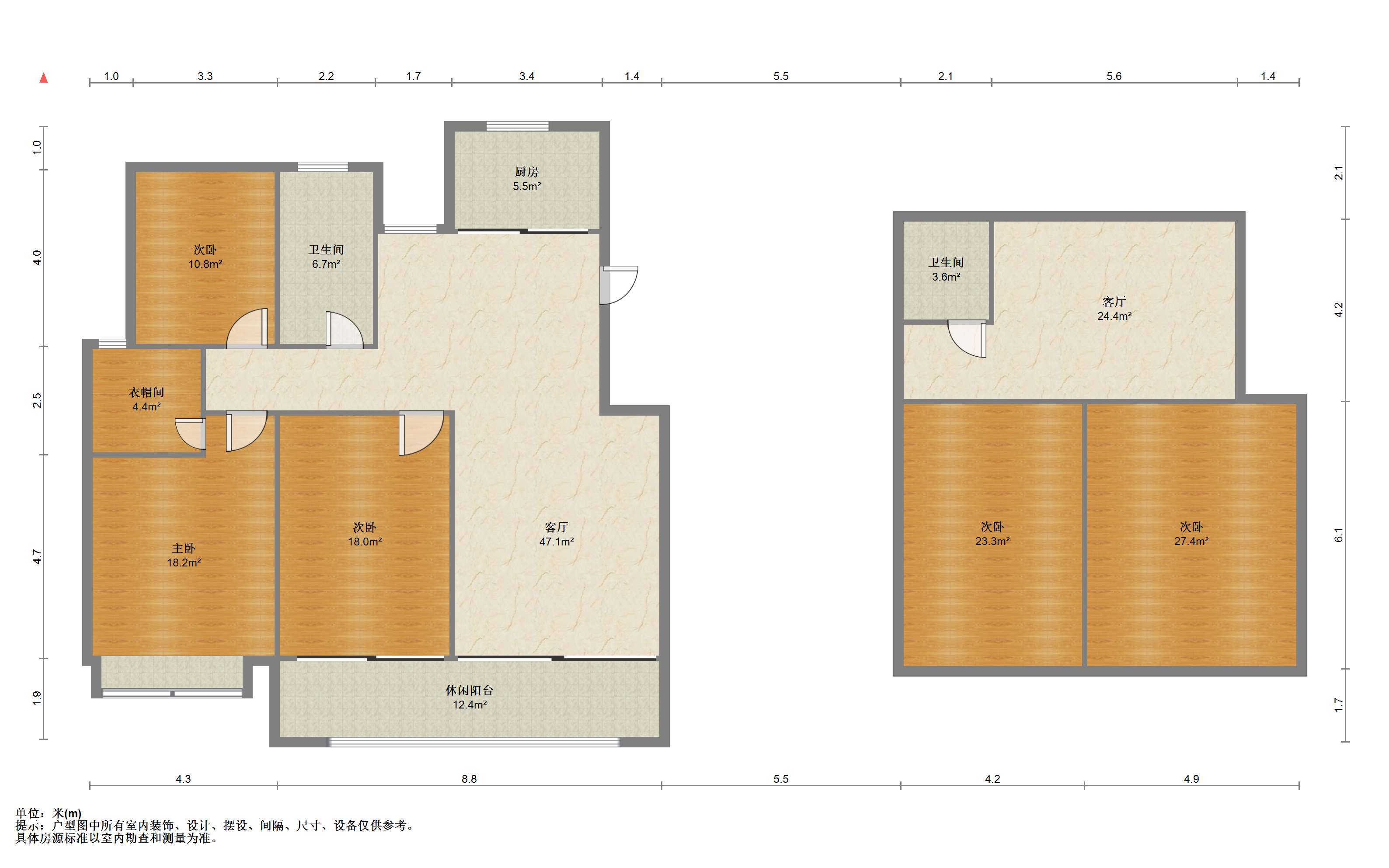 金霞北苑 5室2厅2卫 200m&sup2;
