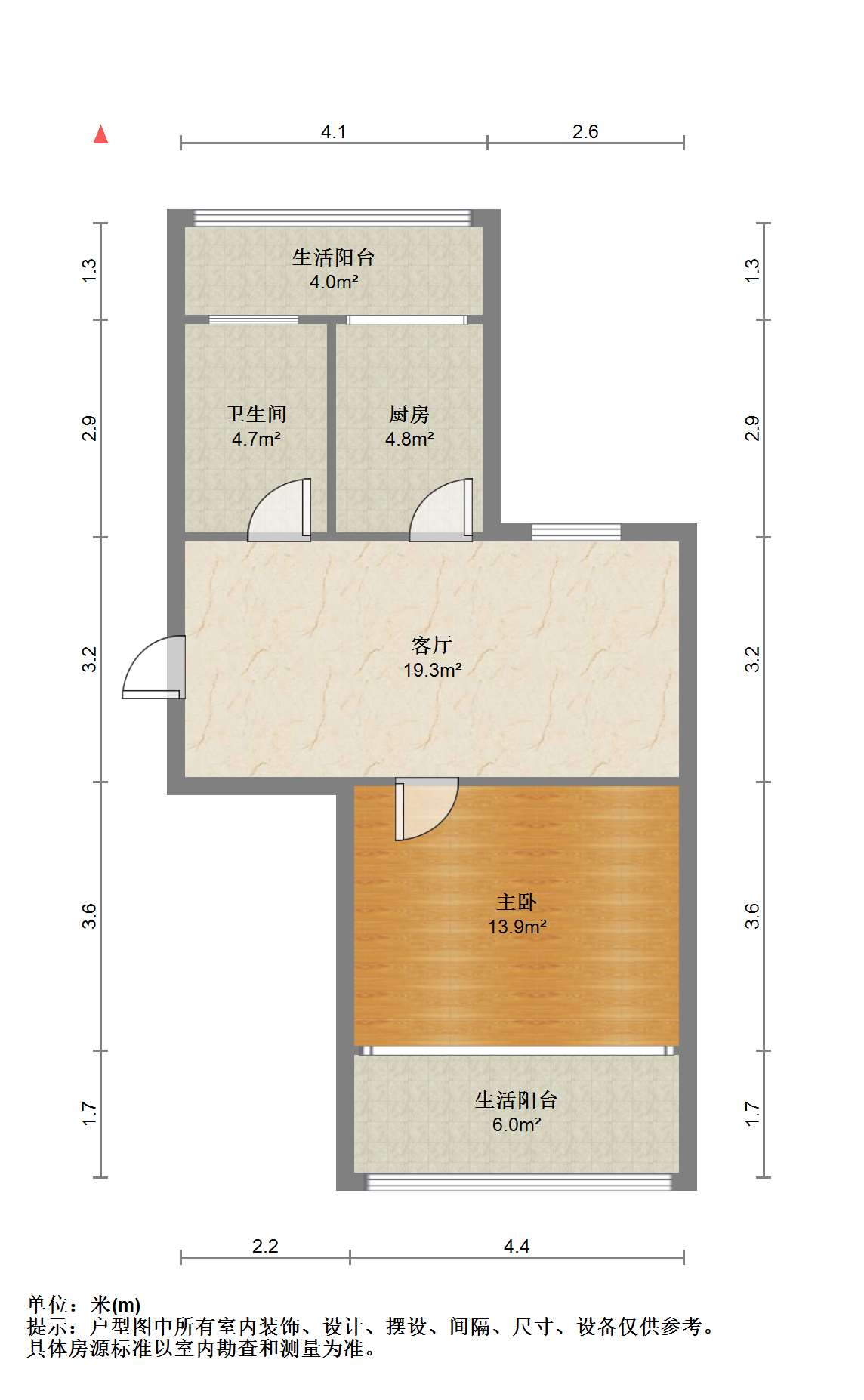 南园路18号大院 1室1厅1卫 54.94m&sup2;