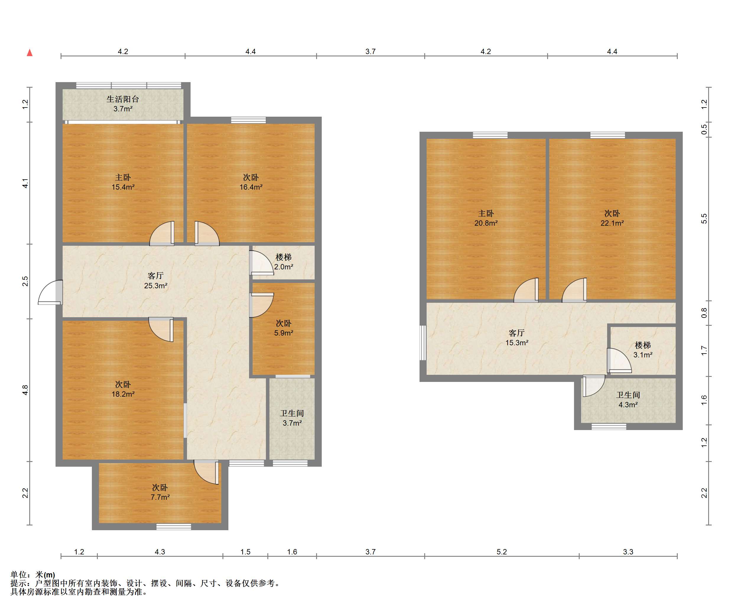 南川园新村 7室2厅2卫 70.00m&sup2;