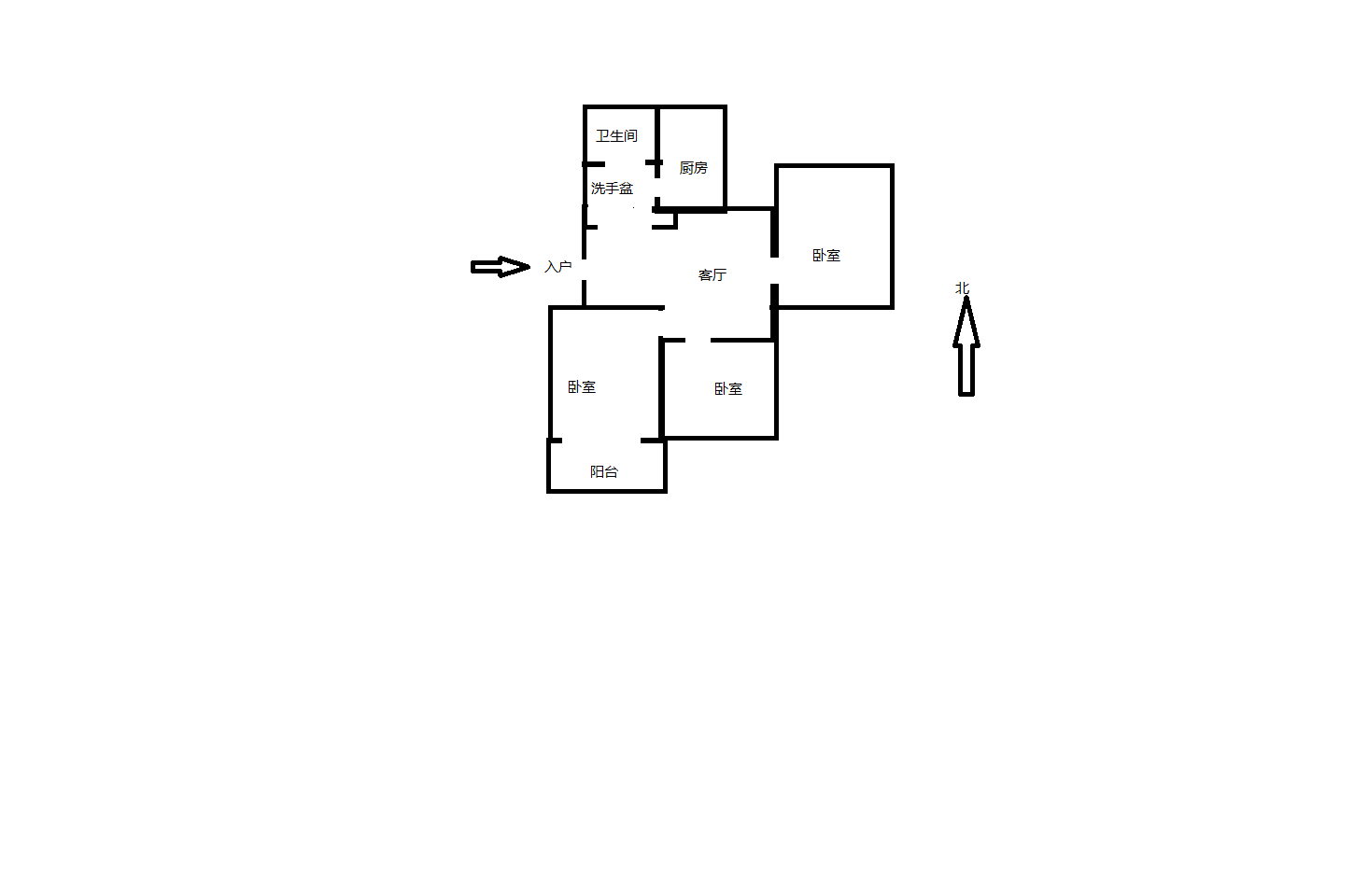 将军一园 3室1厅1卫 91m&sup2;